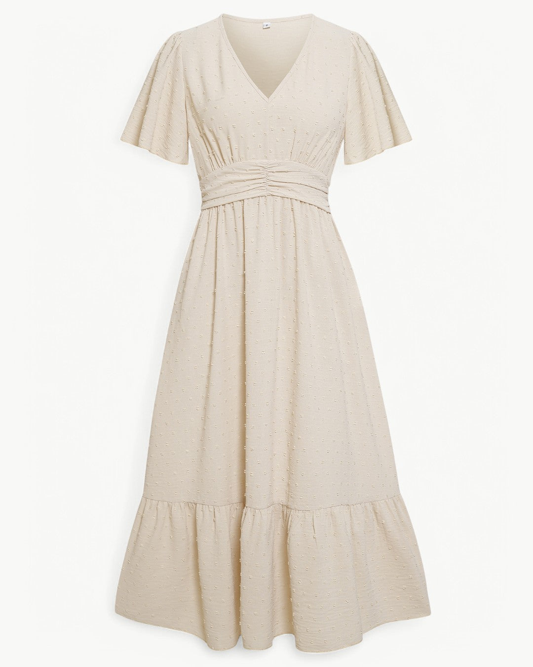 Renee | Abito midi con scollo a V e maniche corte