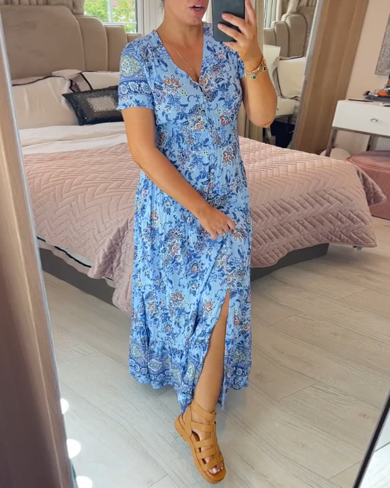 Wibia | Vestito con scollo a V e stampa floreale