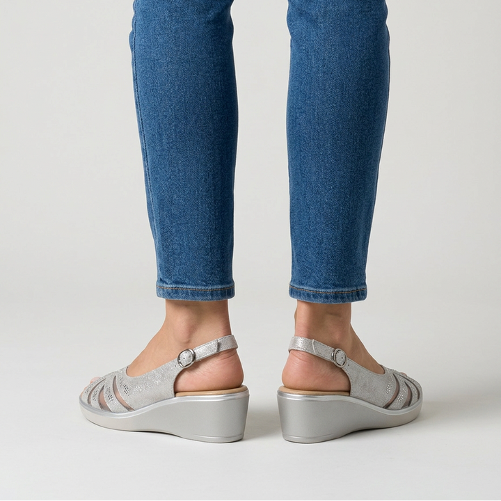 Carmela | Sandali con Zeppa e Strass