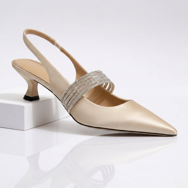 Ginevra | Kitten Heel con Cristalli