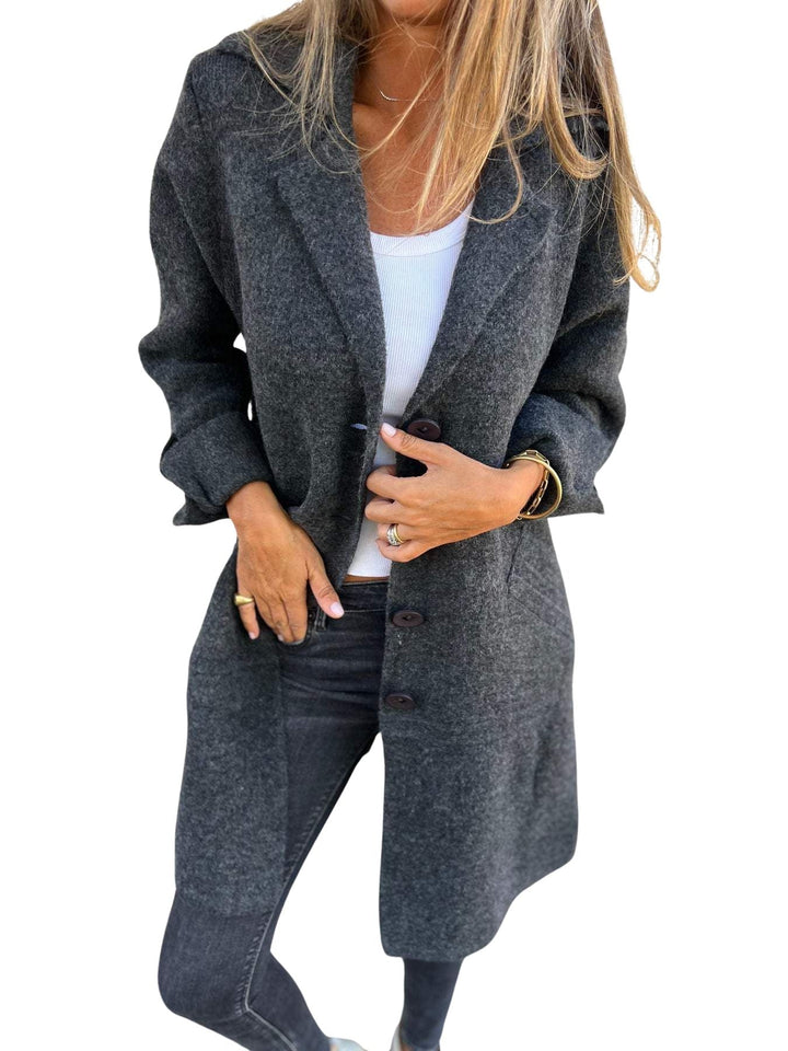 Magdalena | Cappotto lungo casual con revers