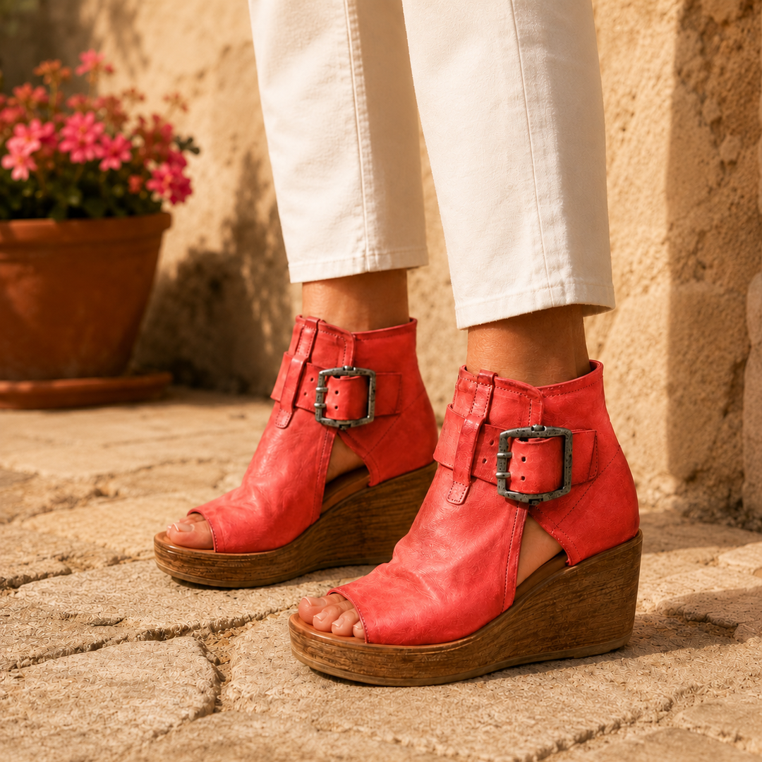 Viola | Sandali con zeppa