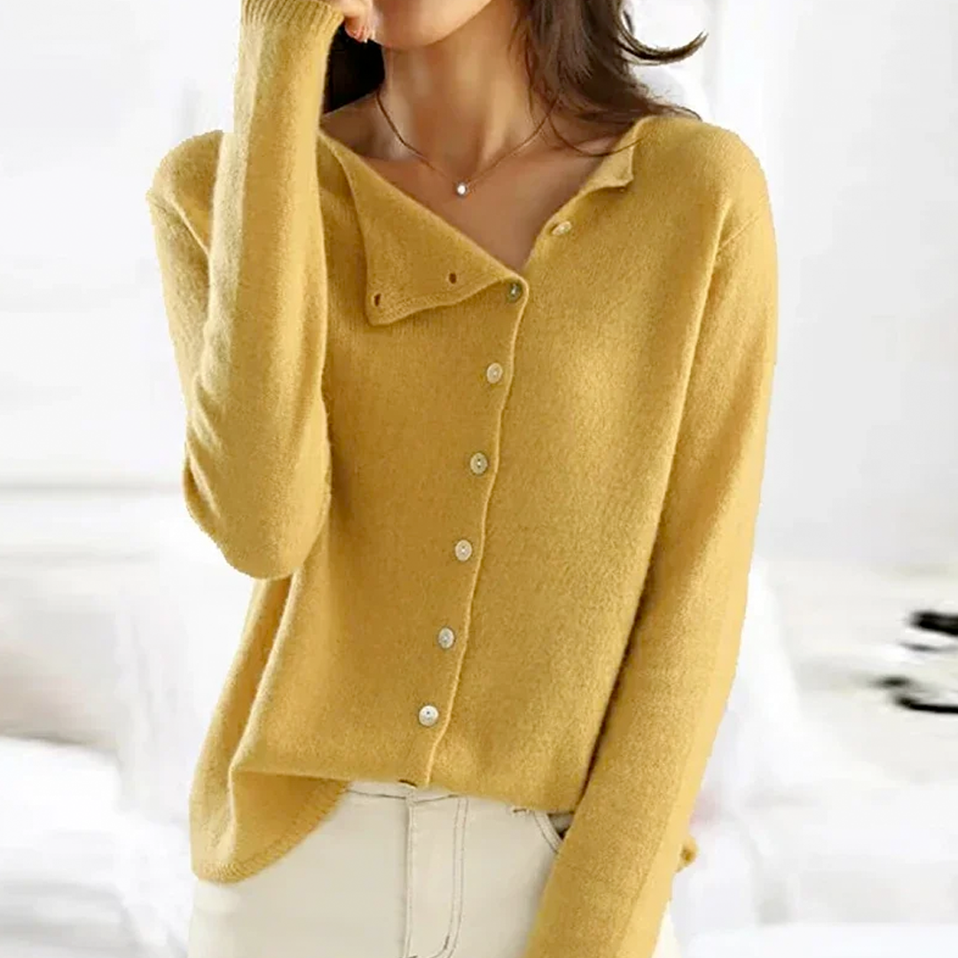 Elsbeth | Cardigan in maglia classica con collo rotondo