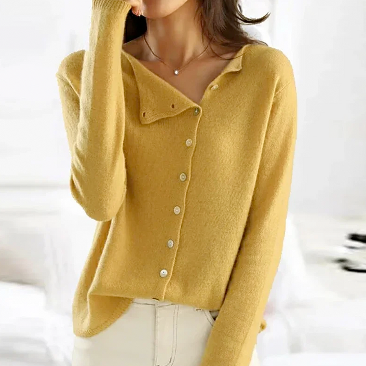 Elsbeth | Cardigan in maglia classica con collo rotondo