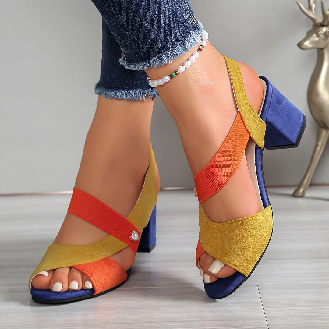 Livia | Sandali con zeppa colorata
