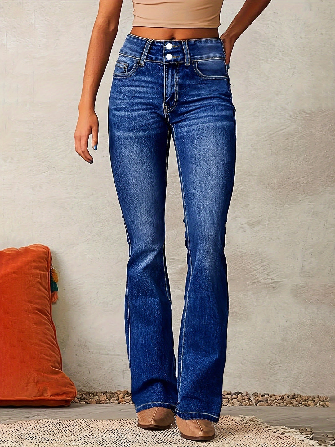 Aya | Jeans svasati a vita alta