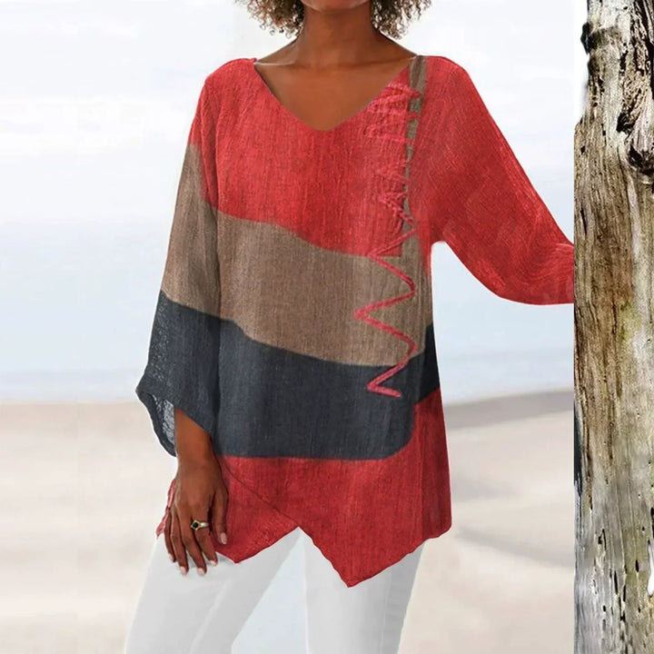Hélène | Camicetta asimmetrica per donna in stile bohemio
