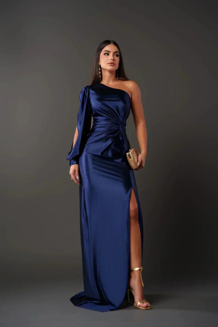 Araceli | Vestito in raso a manica unica
