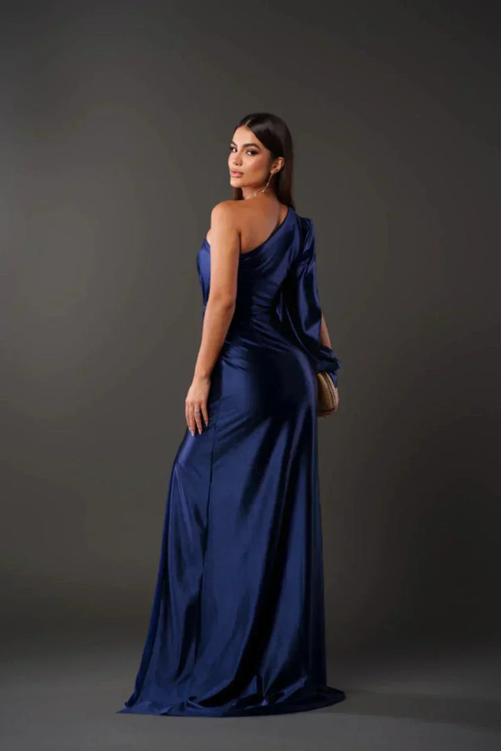 Araceli | Vestito in raso a manica unica