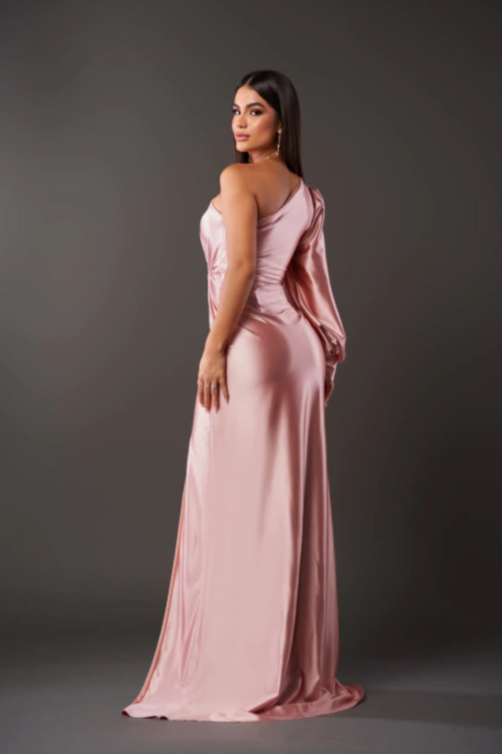 Araceli | Vestito in raso a manica unica