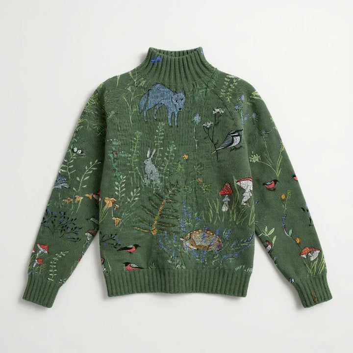 Soléna | Maglione dolcevita morbido in stile forestale