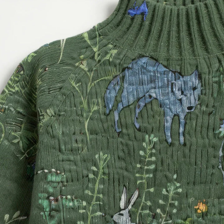 Soléna | Maglione dolcevita morbido in stile forestale