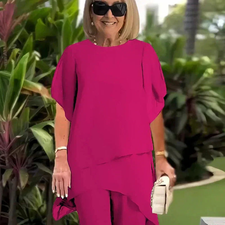 Herlene | Set di top e pantaloni irregolari eleganti