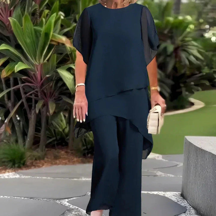 Herlene | Set di top e pantaloni irregolari eleganti