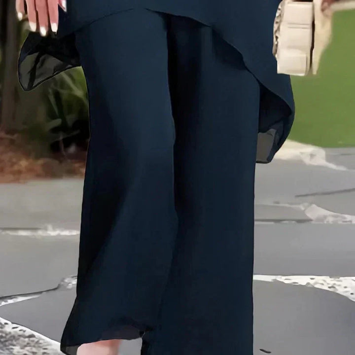 Herlene | Set di top e pantaloni irregolari eleganti