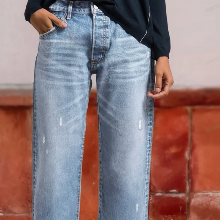 Simona | Jeans dritti corti retrò