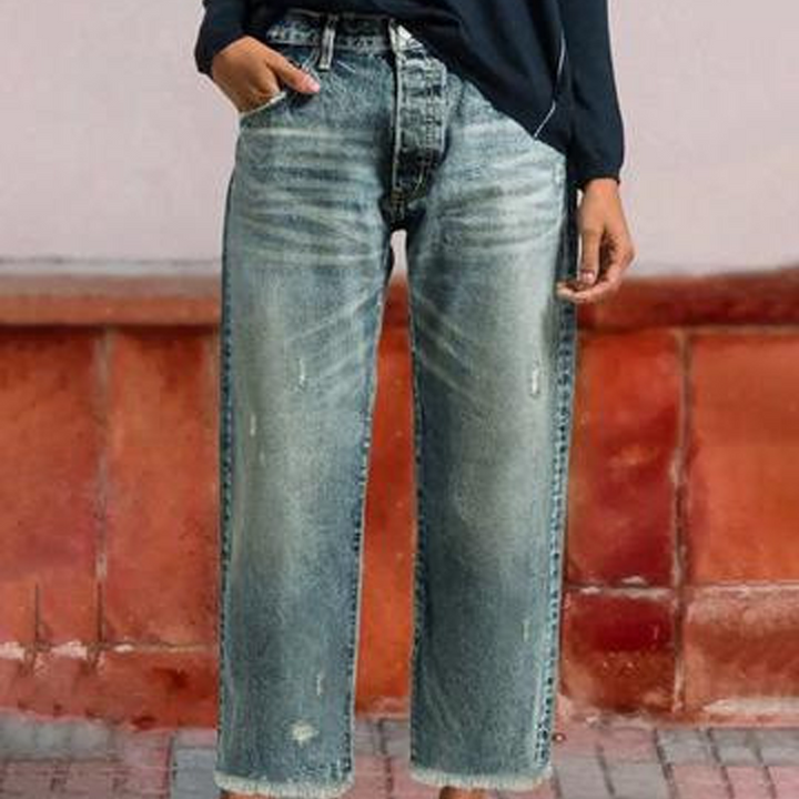 Simona | Jeans dritti corti retrò